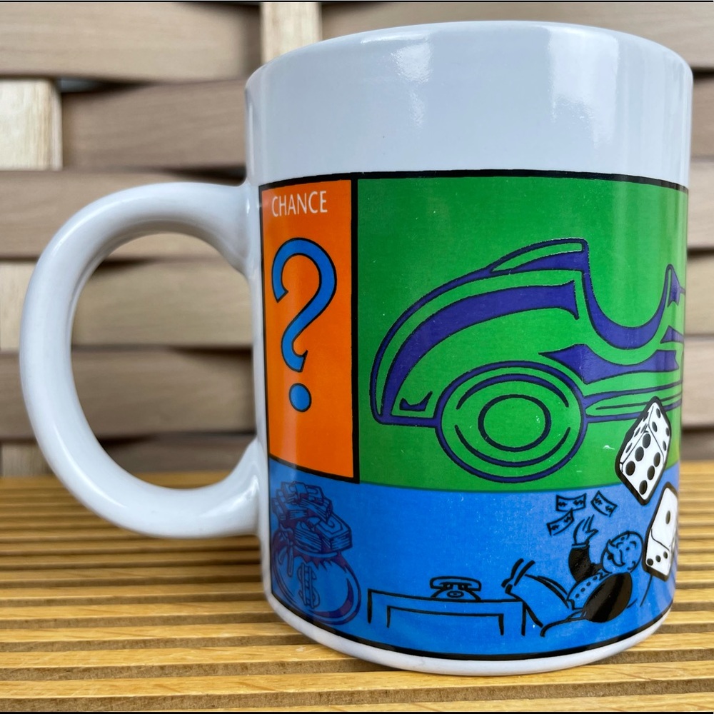 MONOPOLY Hasbro 2005 Ceramic Game Board Graphic Coffee Mug